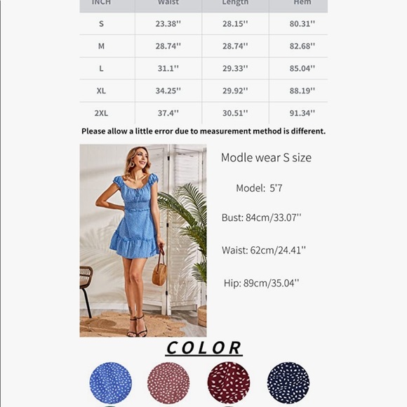 Ruffle Sleeve Sweetheart Neckline Summer Mini Dress. - Picture 5 of 5